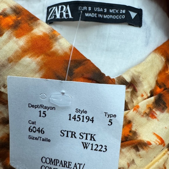 💎 Zara Drape Crop Top Orange - Picture 6 of 11